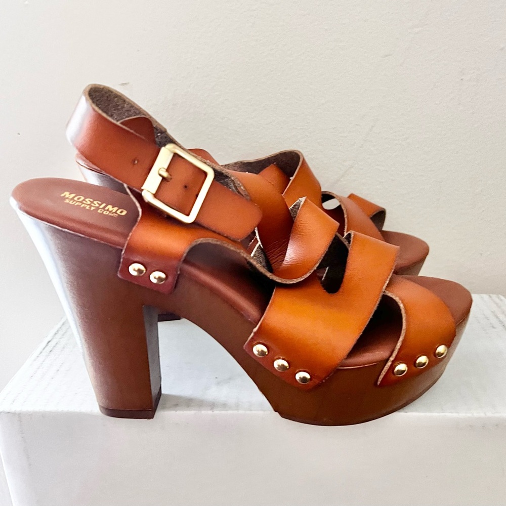 Mossimo Suppy Co. Platform Sandals With Gold Studs